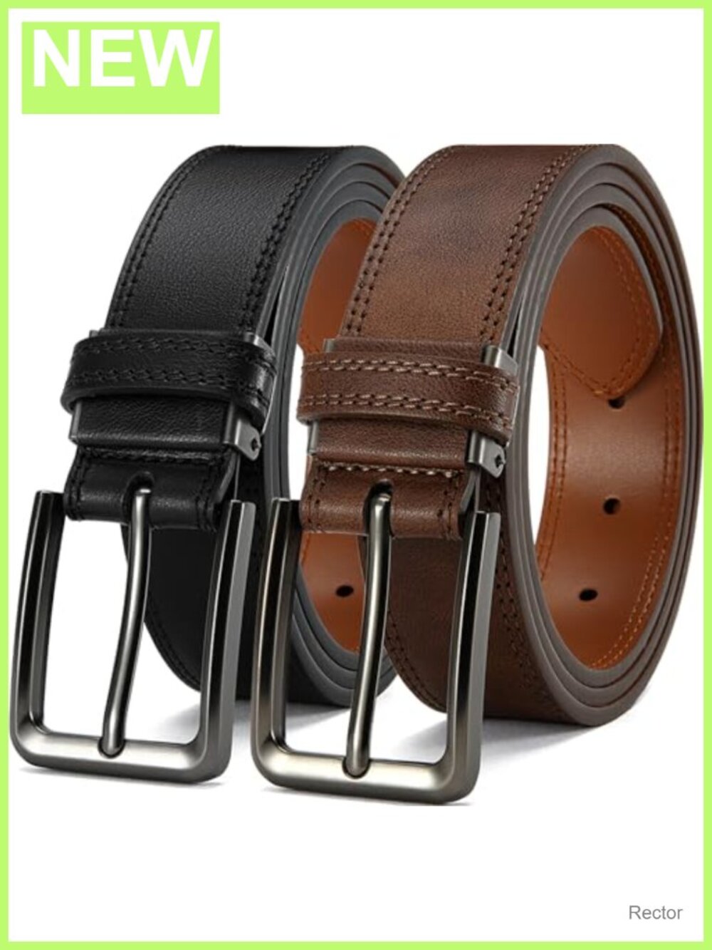 Genuine Cowhide Leather Dress Belt, Trim to Fit, Men's Business Accessory